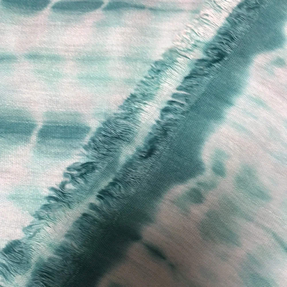 Aqua Tie Dye look Shawl